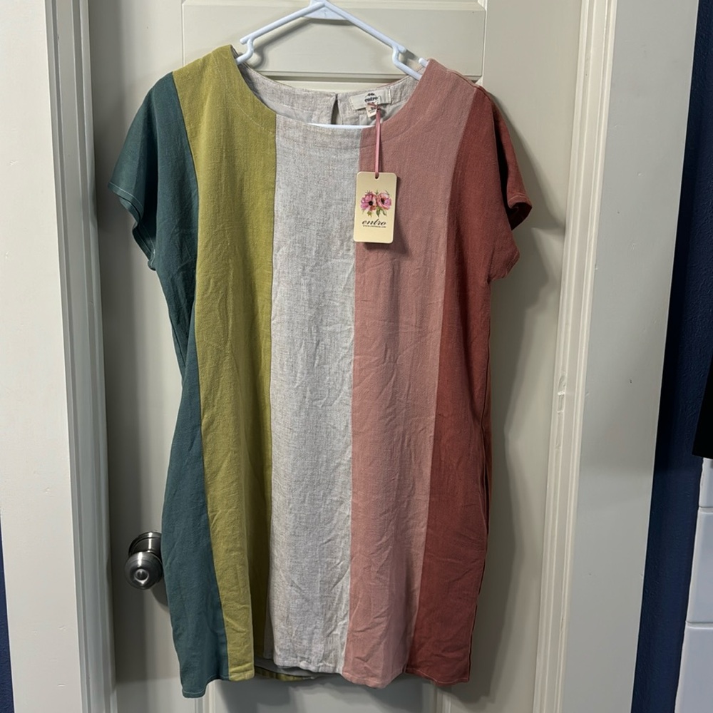 Blocked Dress with Pockets